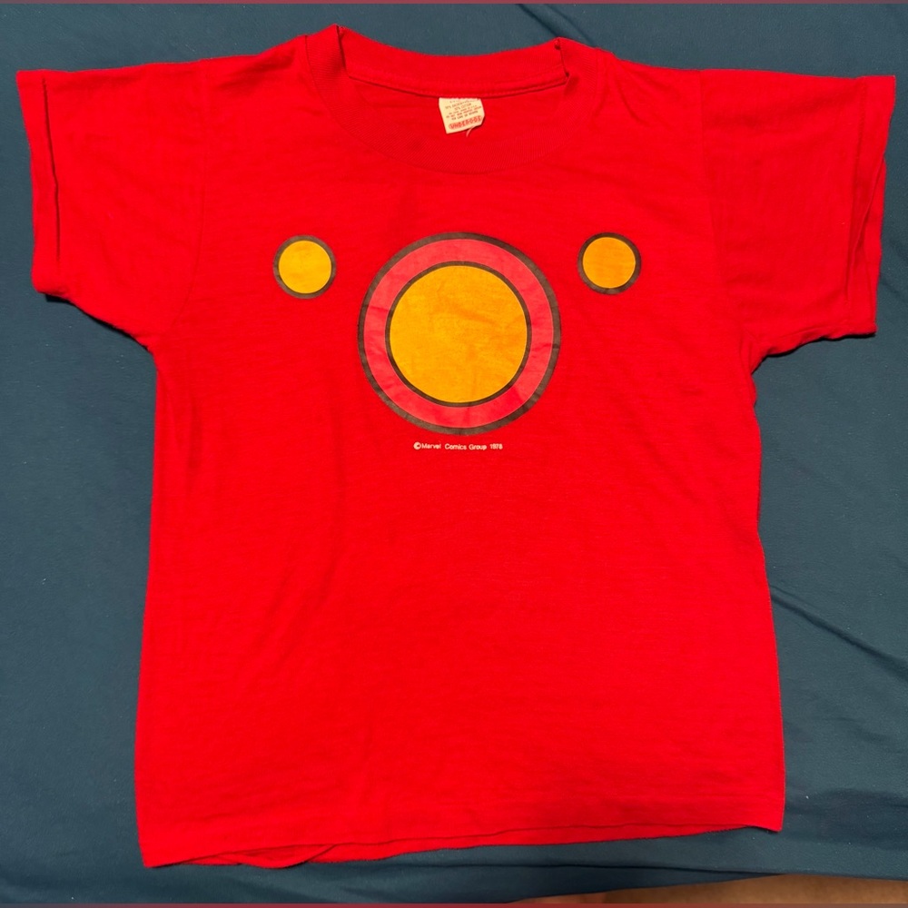 Vintage Underoos iron Man T-Shirt, early 1980s, very light staining